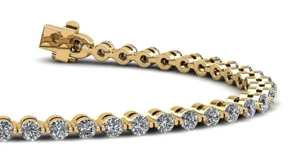 Classic Prong Set Lab-Grown Diamond Tennis Bracelet with 5.95 ct.(finished) 3.6mm