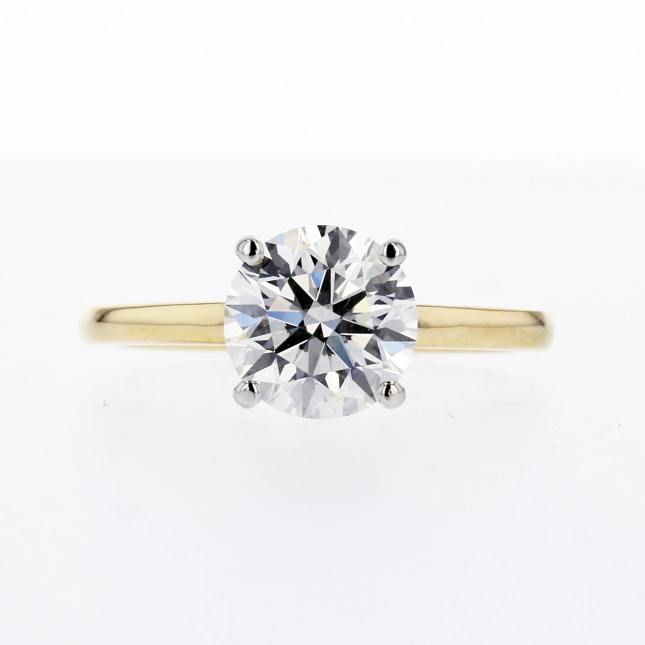 Classic Two-Tone Solitaire Engagement Ring