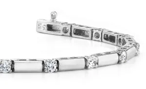 Clean Design Diamond And Bar Lab-Grown Diamond Bracelet with 2.40 ct.(finished) 3.5mm