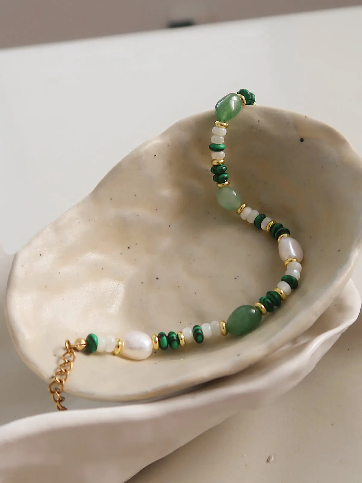 Colorful Pearl Malachite Bracelet