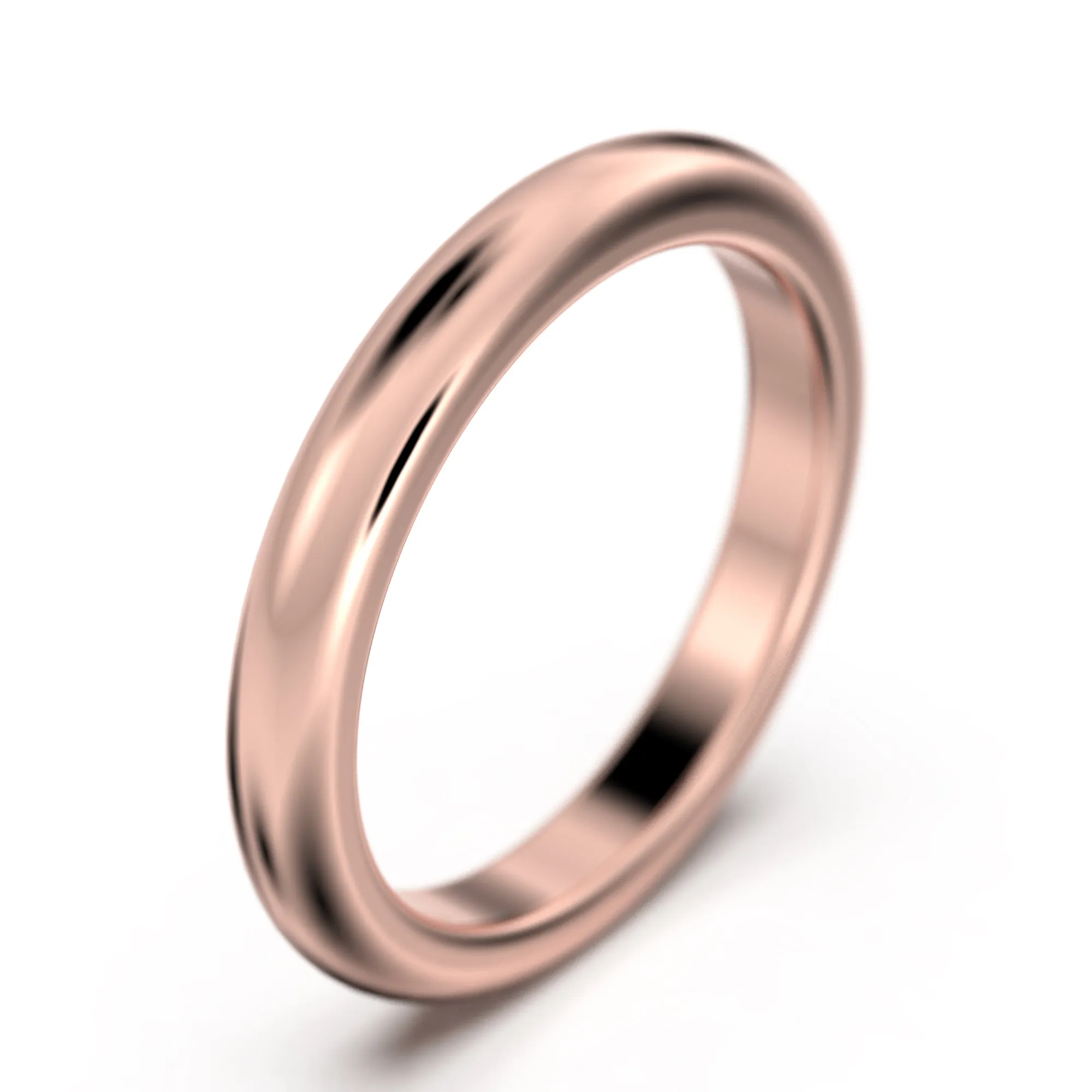 Comfort Fit 3mm Wedding Band 10K/14K/18K Solid Gold