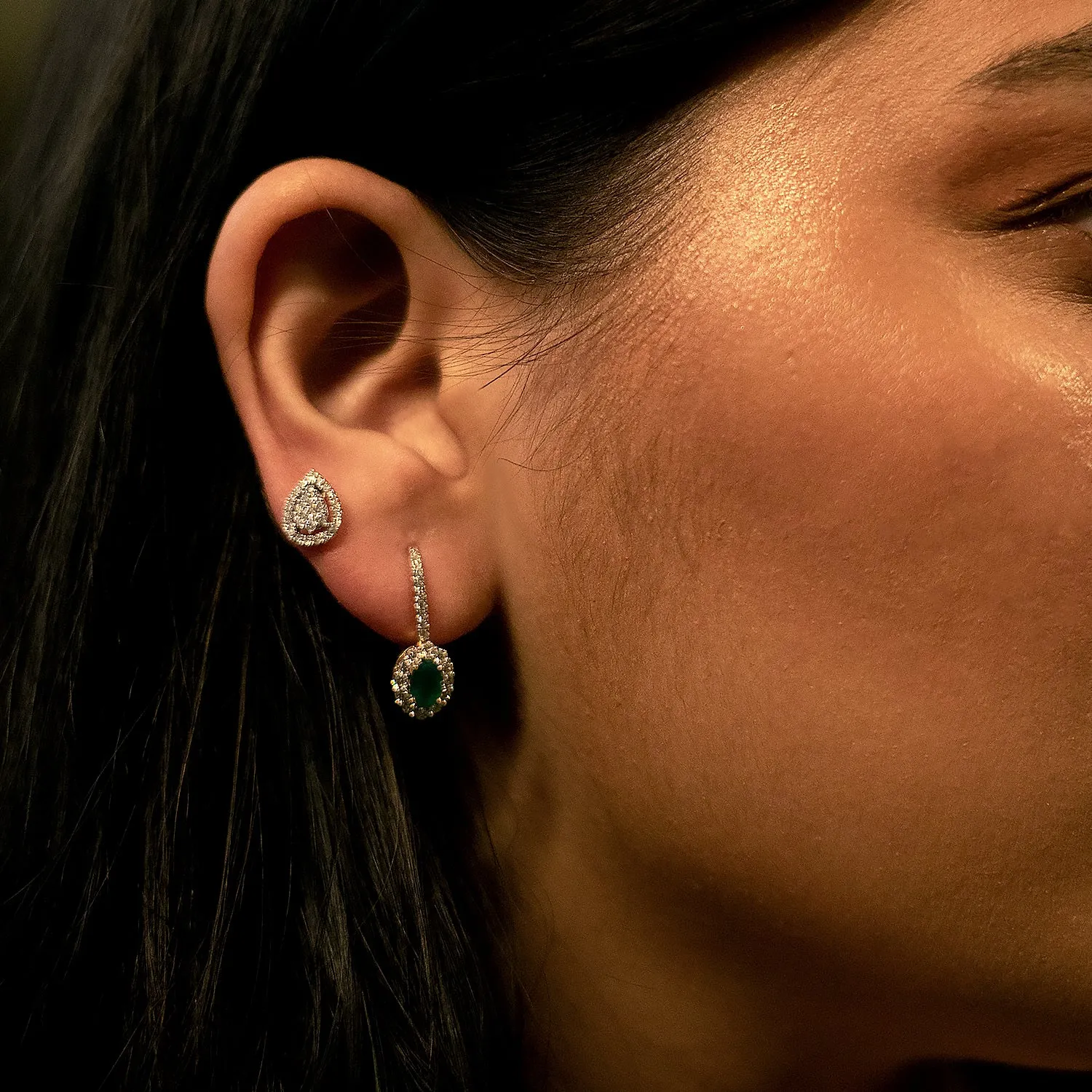 Composite Drop Diamond Studs