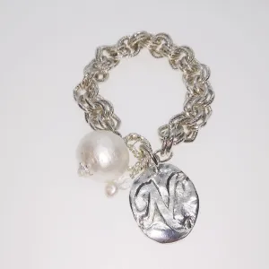 Cotton Pearl Toggle Bracelet w/N (2451N)