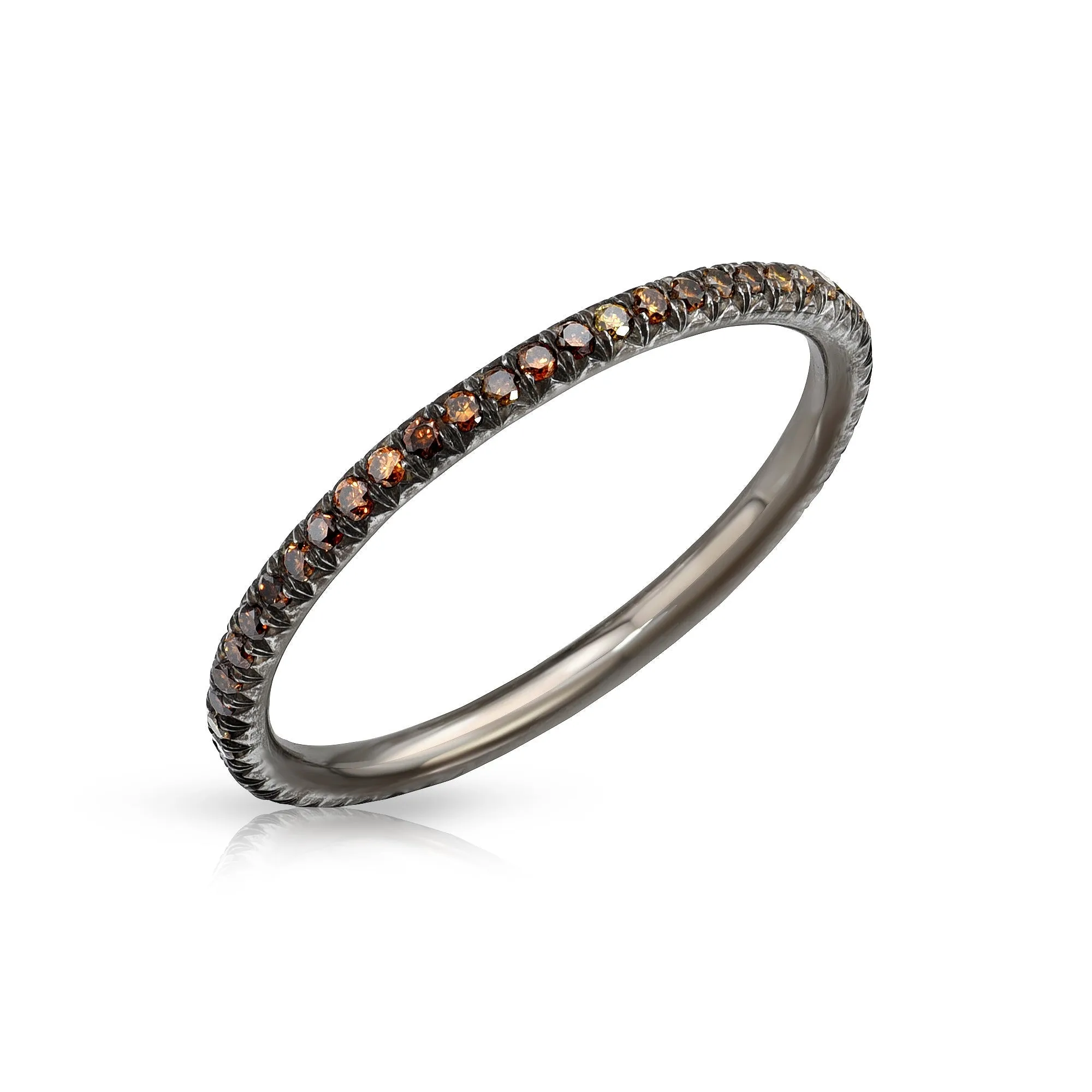 Couture French V-Cut Mini Eternity Band (Platinum)