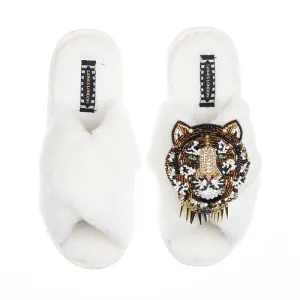 Cream Tiger Slippers