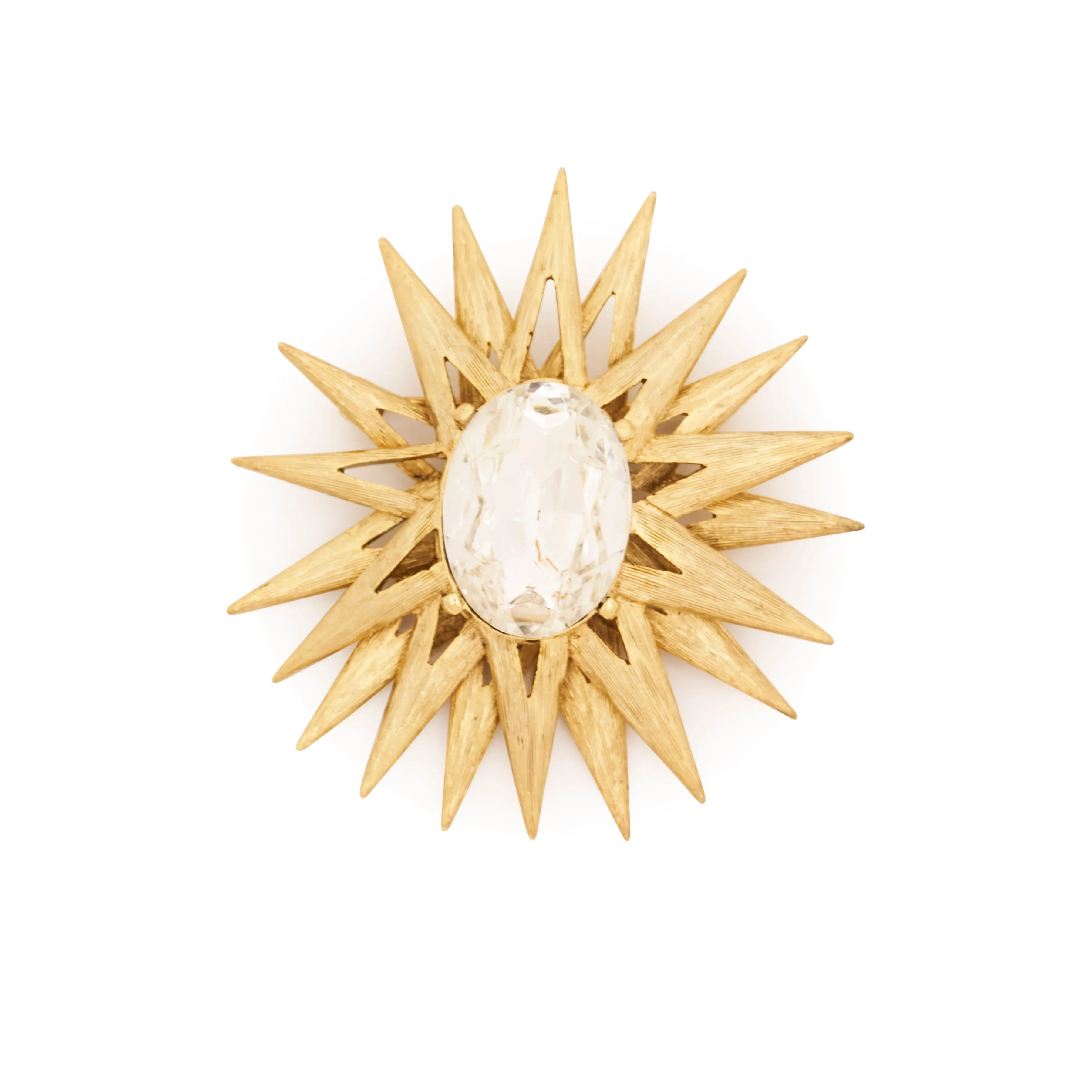 Crystal Center Starburst Pin