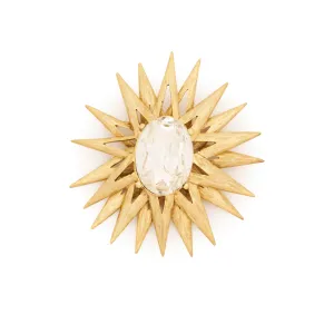 Crystal Center Starburst Pin