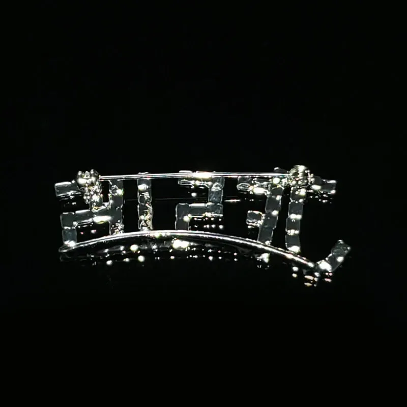 Crystal "Jesus" Lapel Pin Rhinestone