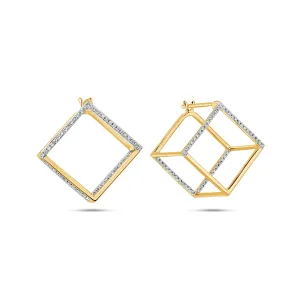 Diamond Box Earrings