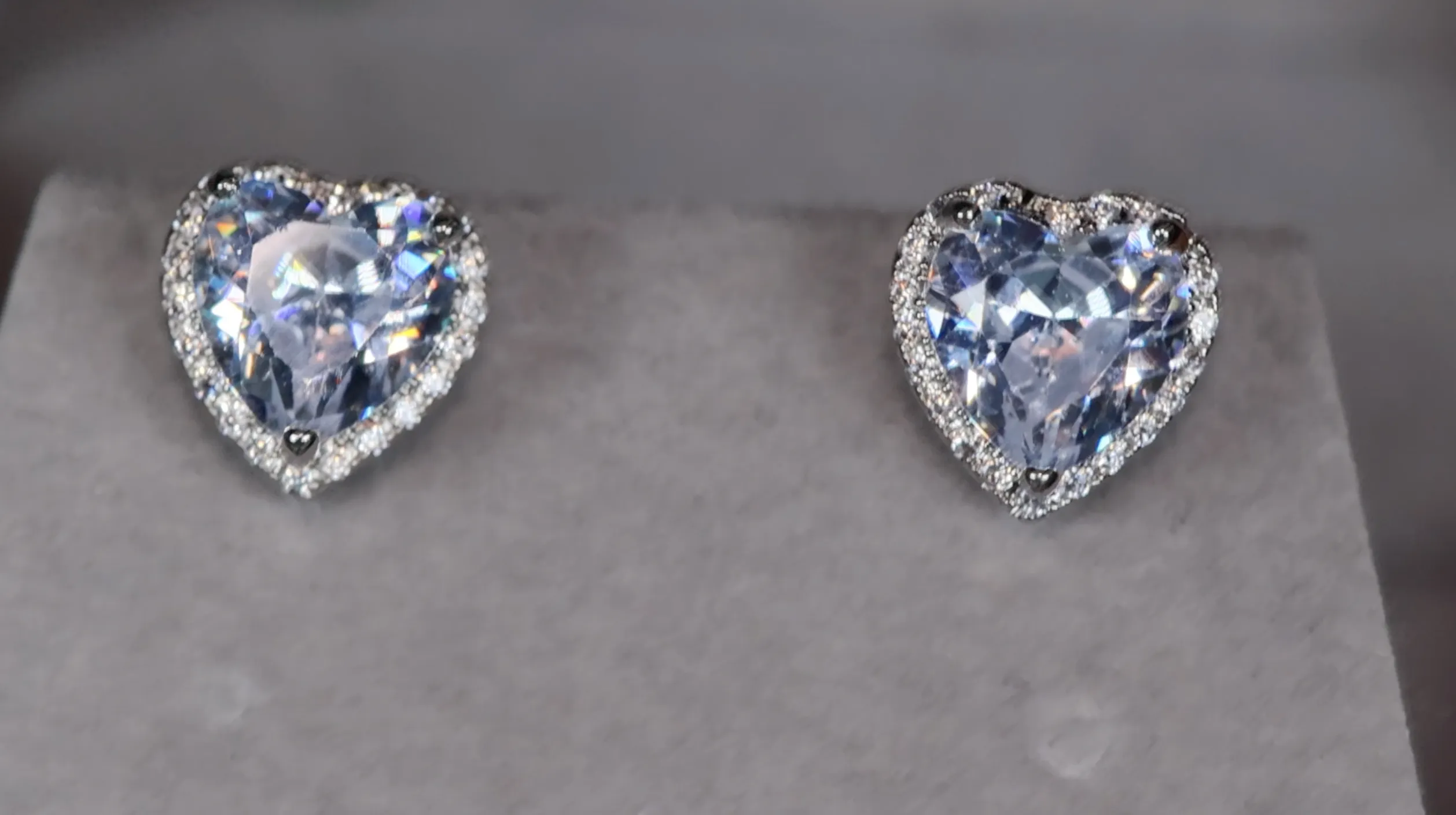 Diamond Heart Ear Studs | Womens Diamond Ear Studs