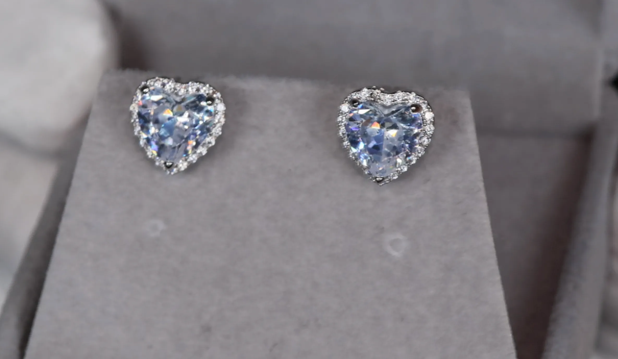 Diamond Heart Ear Studs | Womens Diamond Ear Studs