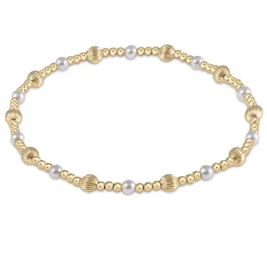 Dignity Sincerity Pattern Pearl 4mm Bead Bracelet