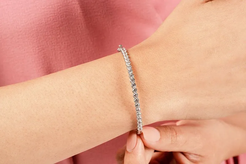 Divinely Dazzling Bangle Lab-Grown Diamond Bracelet with 2.31 ct.(finished) 3mm