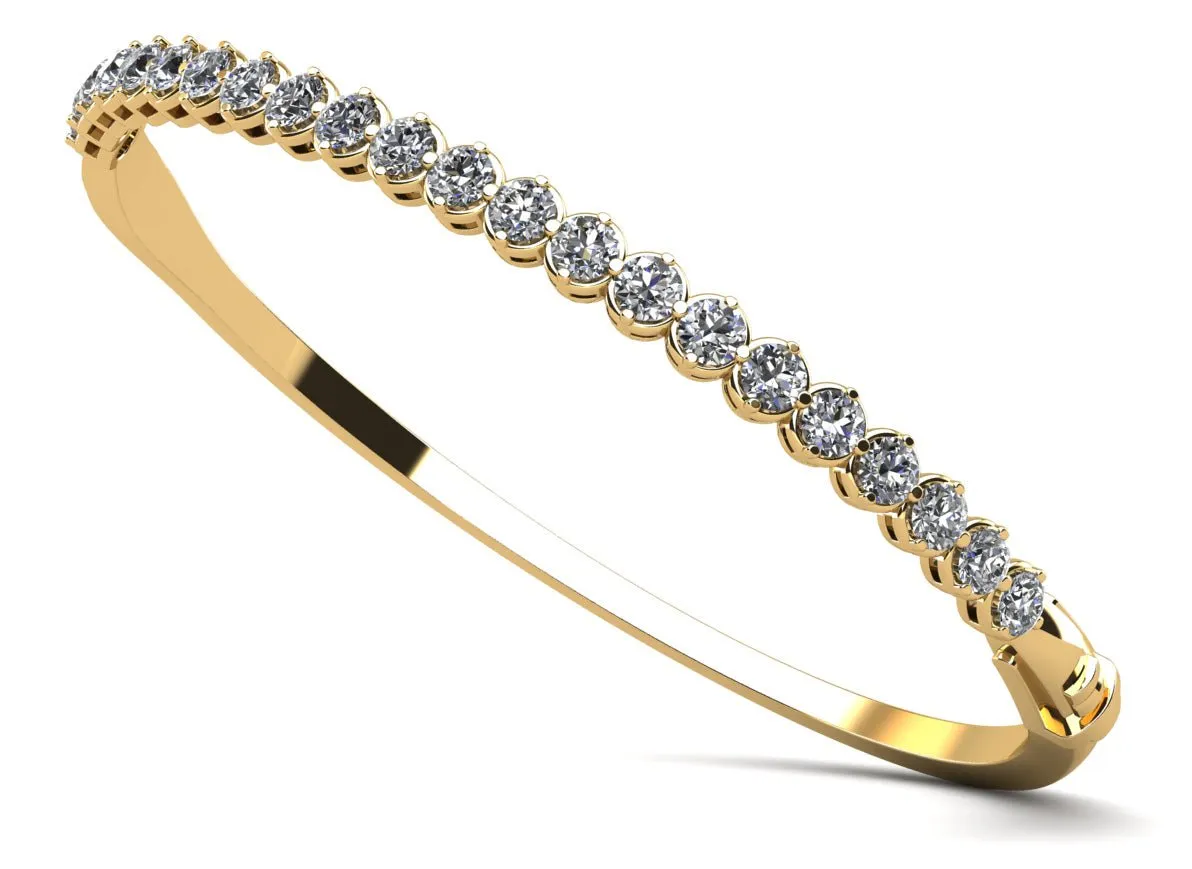 Divinely Dazzling Bangle Lab-Grown Diamond Bracelet with 2.31 ct.(finished) 3mm