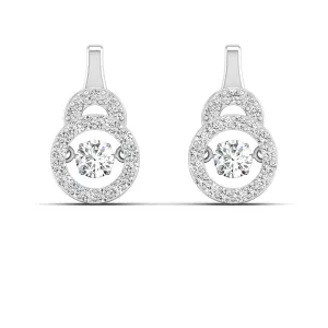 Door Knocker Drop Dancing Diamond Stud Earrings