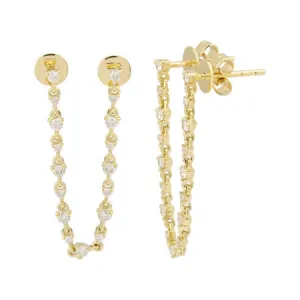 DOUBLE BLING CHAIN EARRING