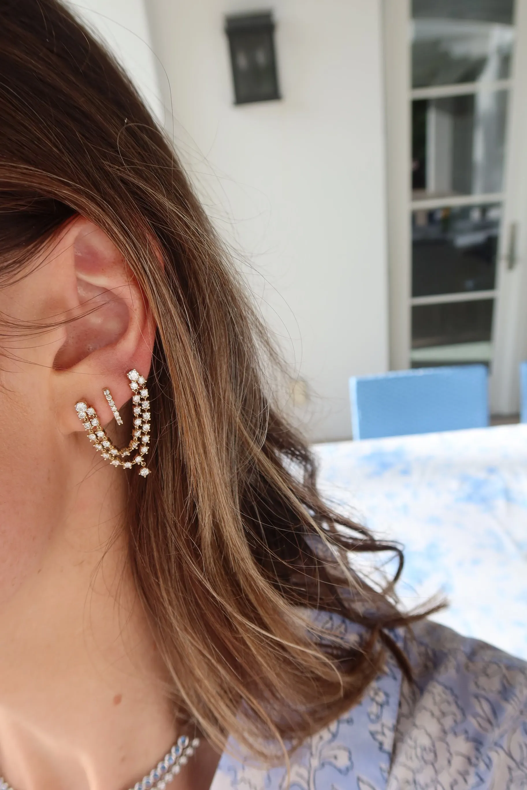 Double Diamond Jump Rope Earring