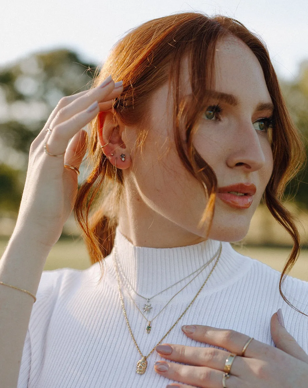 Double Dutch Earrings | 14k Sapphire & Diamond