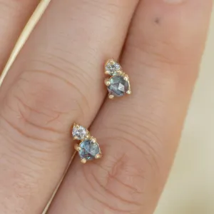 Double Dutch Earrings | 14k Sapphire & Diamond