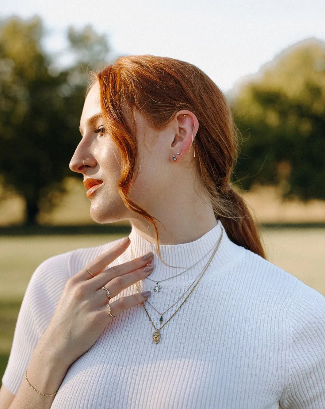 Double Dutch Earrings | 14k Sapphire & Diamond