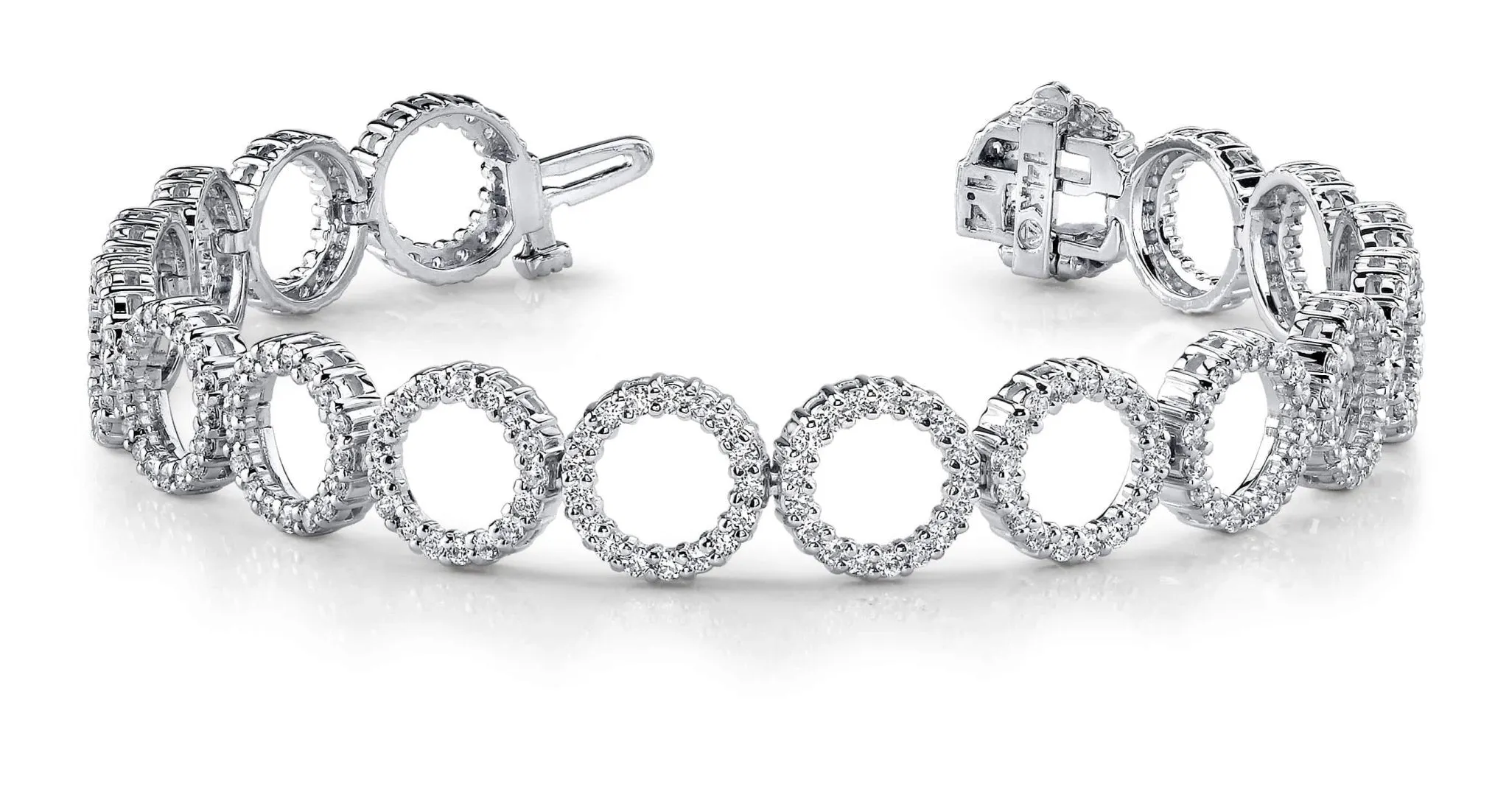 Dripping With Diamonds Circle Link Bracelet Lab-Grown Diamond with 5.40 ct.(finished) 1.6mm