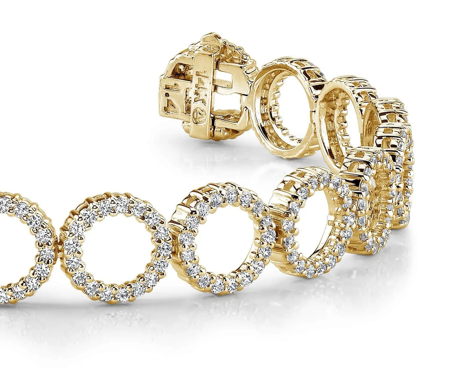 Dripping With Diamonds Circle Link Bracelet Lab-Grown Diamond with 5.40 ct.(finished) 1.6mm