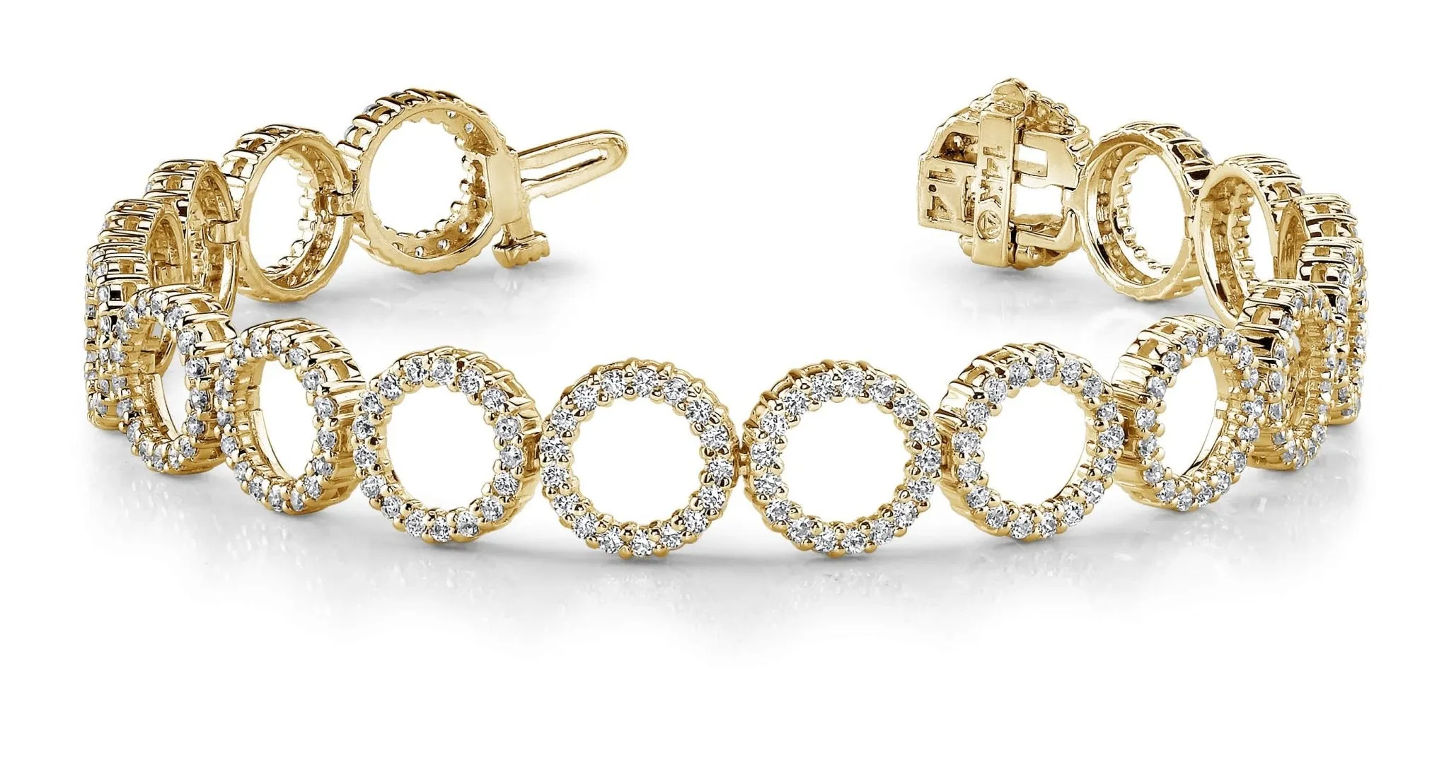 Dripping With Diamonds Circle Link Bracelet Lab-Grown Diamond with 5.40 ct.(finished) 1.6mm