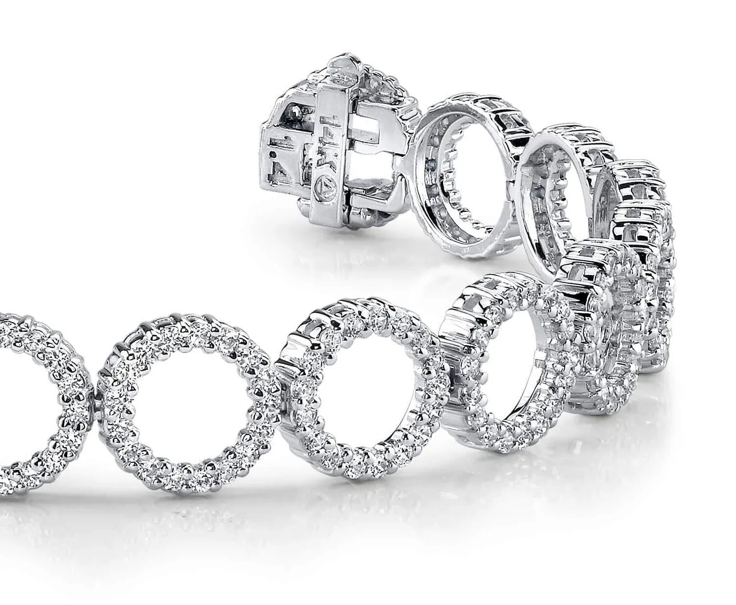 Dripping With Diamonds Circle Link Bracelet Lab-Grown Diamond with 5.40 ct.(finished) 1.6mm