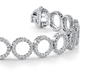 Dripping With Diamonds Circle Link Bracelet Lab-Grown Diamond with 5.40 ct.(finished) 1.6mm