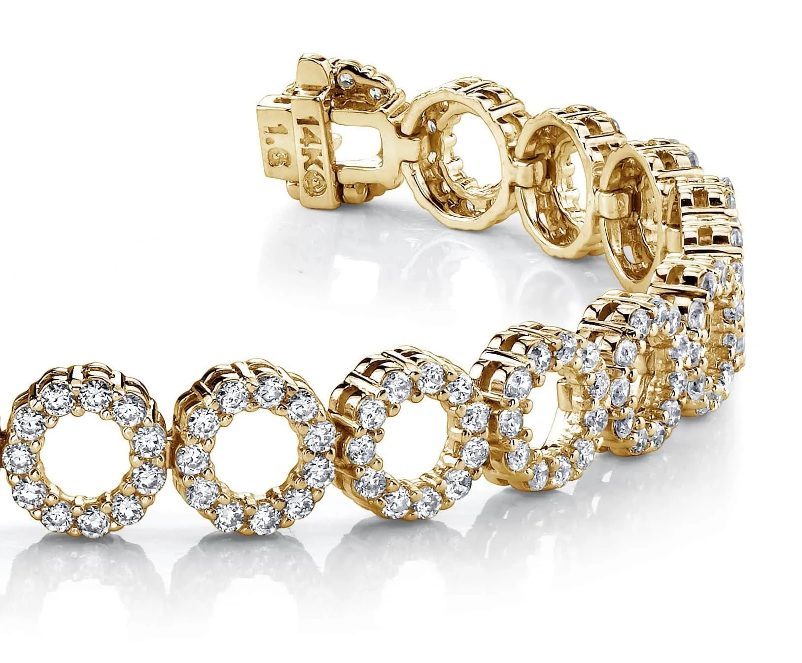 Dynamic Diamond Circle Link Bracelet Lab-Grown Diamond with 5.06 ct.(finished) 1.6mm
