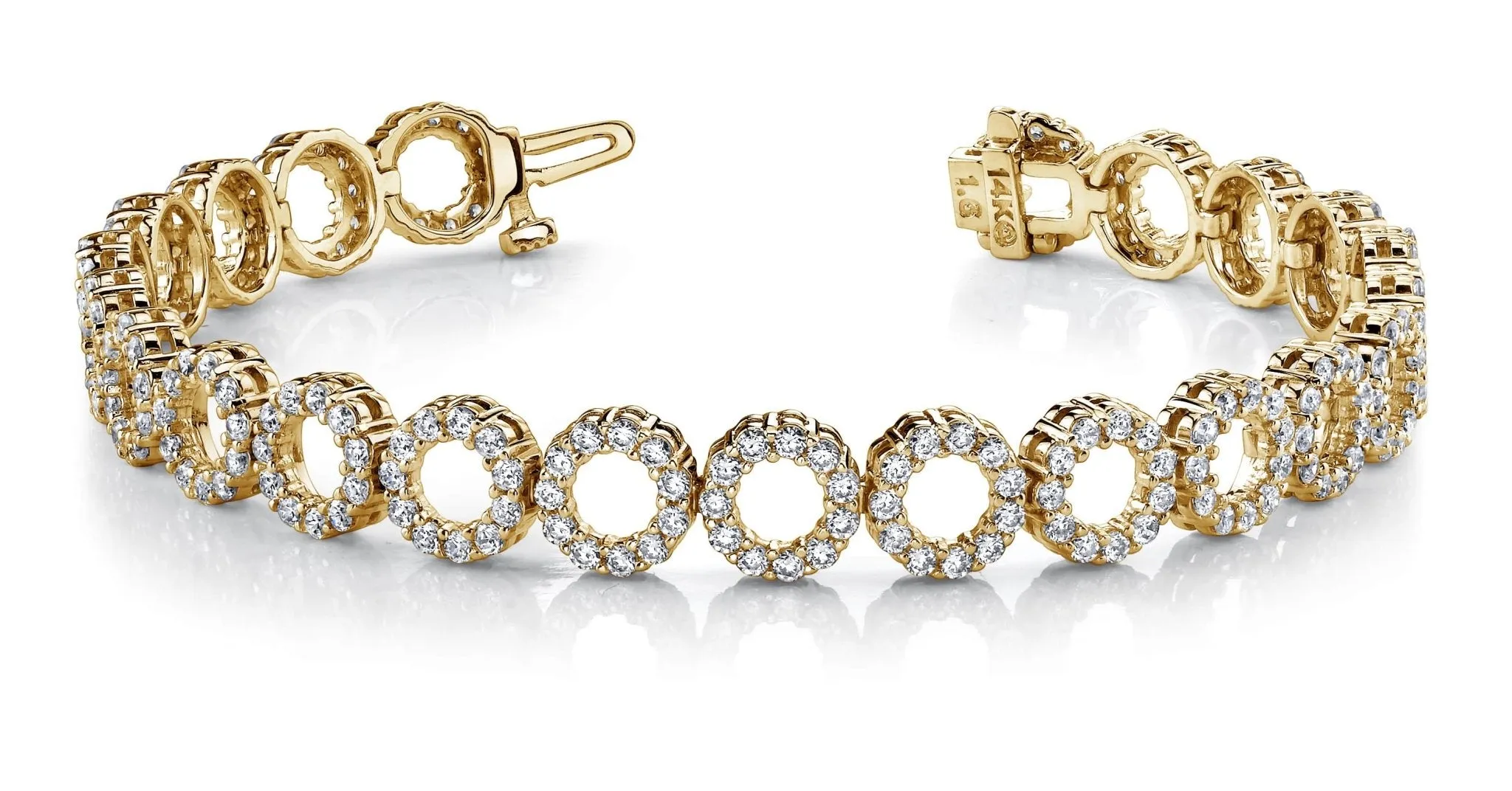 Dynamic Diamond Circle Link Bracelet Lab-Grown Diamond with 5.06 ct.(finished) 1.6mm