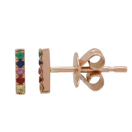 EAR BAR -RAINBOW SAPPHIRE