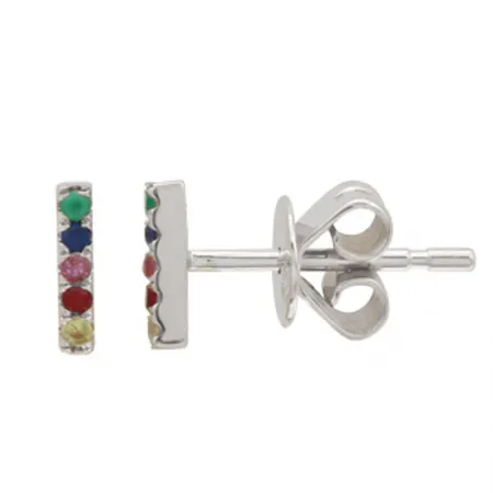 EAR BAR -RAINBOW SAPPHIRE