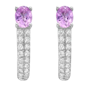 Earrings 14KW/2.6G 2P.SAPP-0.76CT 36RD-0.33CT