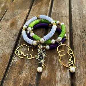 Elegant Woman Face Bracelet - Acrylic Bracelets