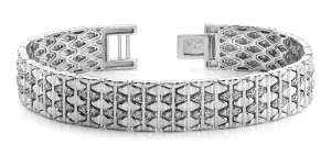 Elliptical Mens Lab-Grown Diamond Bracelet with 2.70 ct.(finished) 1.75mm
