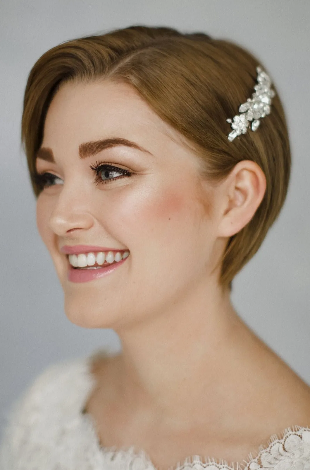 Elsa Silver Crystal Wedding Hair Comb