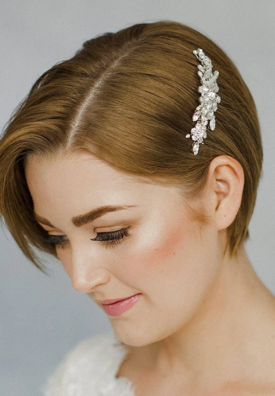 Elsa Silver Crystal Wedding Hair Comb