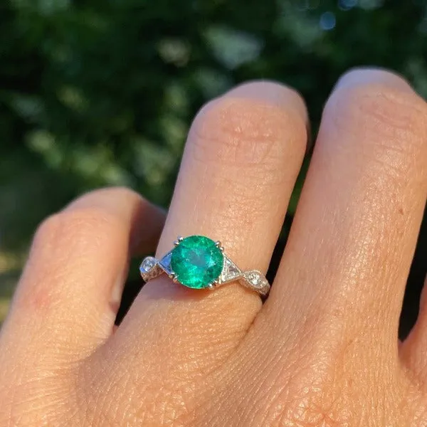 Emerald & Diamond Ring