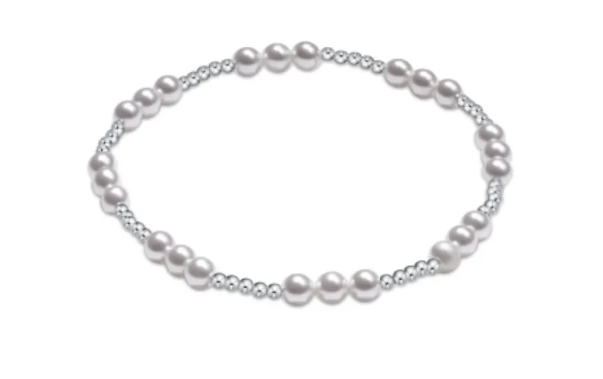 Enewton - Classic Joy Pattern Sterling 4mm Bead Bracelet - Pearl
