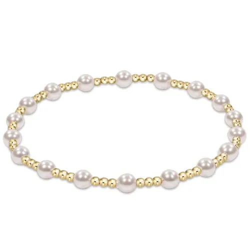 Enewton - Classic Sincerity Pattern 4mm Bead Bracelet - Pearl