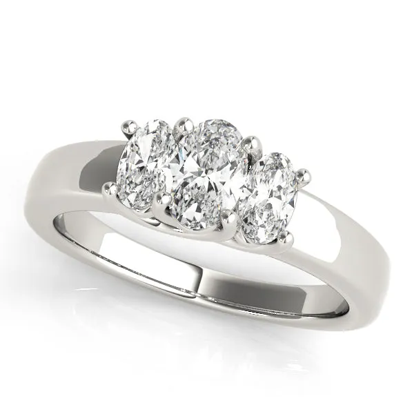 Engagement Rings 3 Stone Oval - TN81985