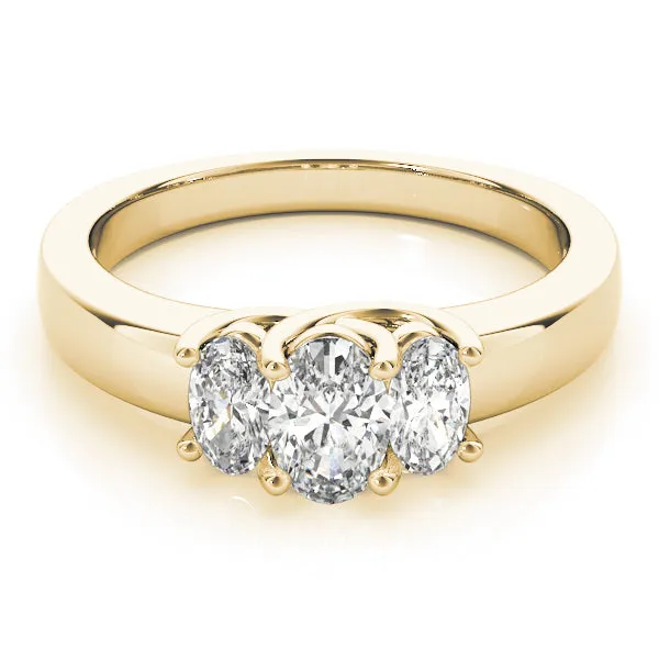 Engagement Rings 3 Stone Oval - TN81985