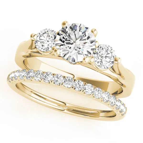 Engagement Rings 3 Stone Round - TN50573-E