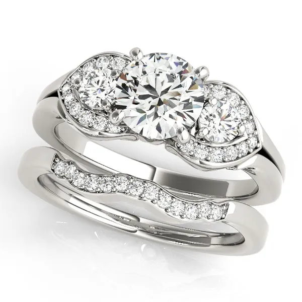 Engagement Rings 3 Stone Round - TN50789-E