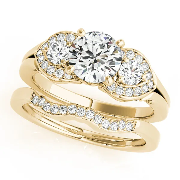 Engagement Rings 3 Stone Round - TN50789-E