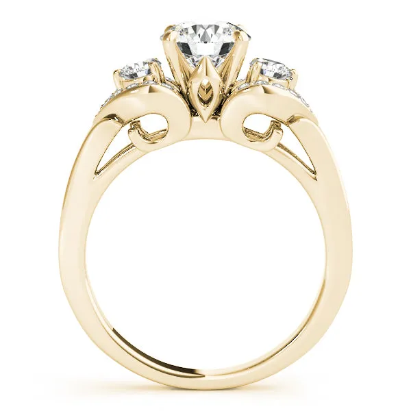 Engagement Rings 3 Stone Round - TN50789-E