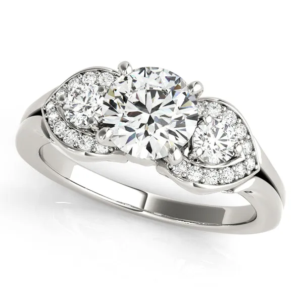 Engagement Rings 3 Stone Round - TN50789-E