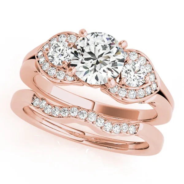 Engagement Rings 3 Stone Round - TN50789-E