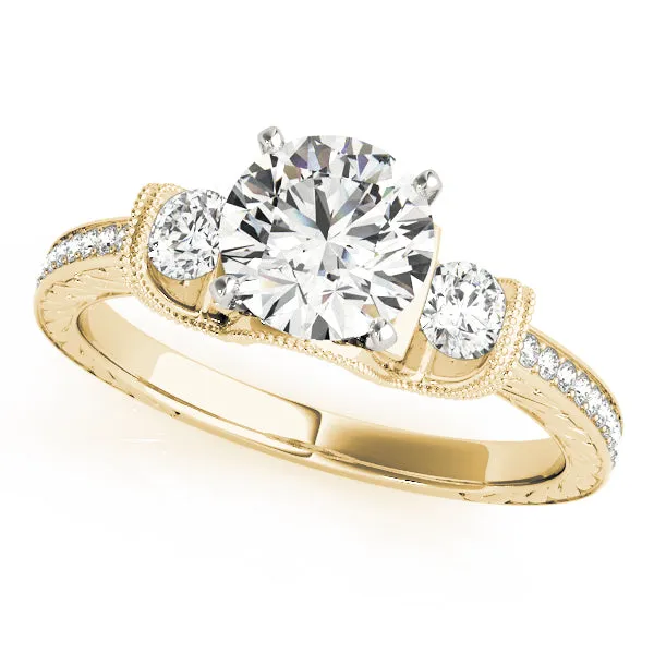 Engagement Rings 3 Stone Round - TN84327